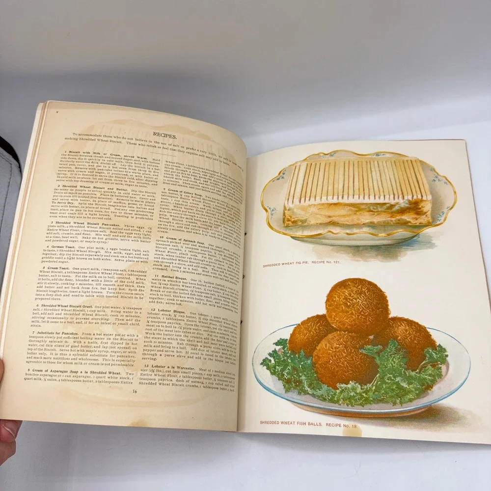 H. D. Perky The Vital Question Antique 1897 Tan Shredded Wheat Cookbook Advert